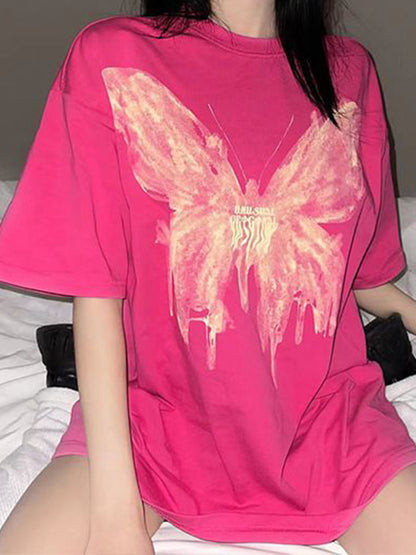 Street Butterfly Oversized Short Sleeve Tee