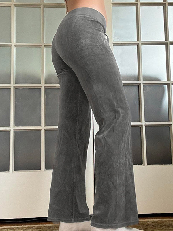 Vintage Print Straight Leg Pants