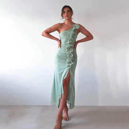 Ruffles And Champagne Dress