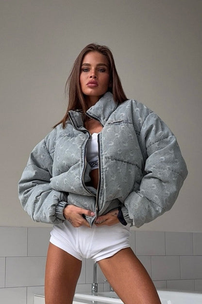 Vintage Washed Moon Puffer Jacket