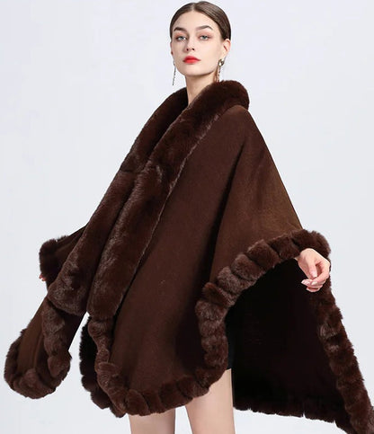 Oversize Long Knitted Cloak