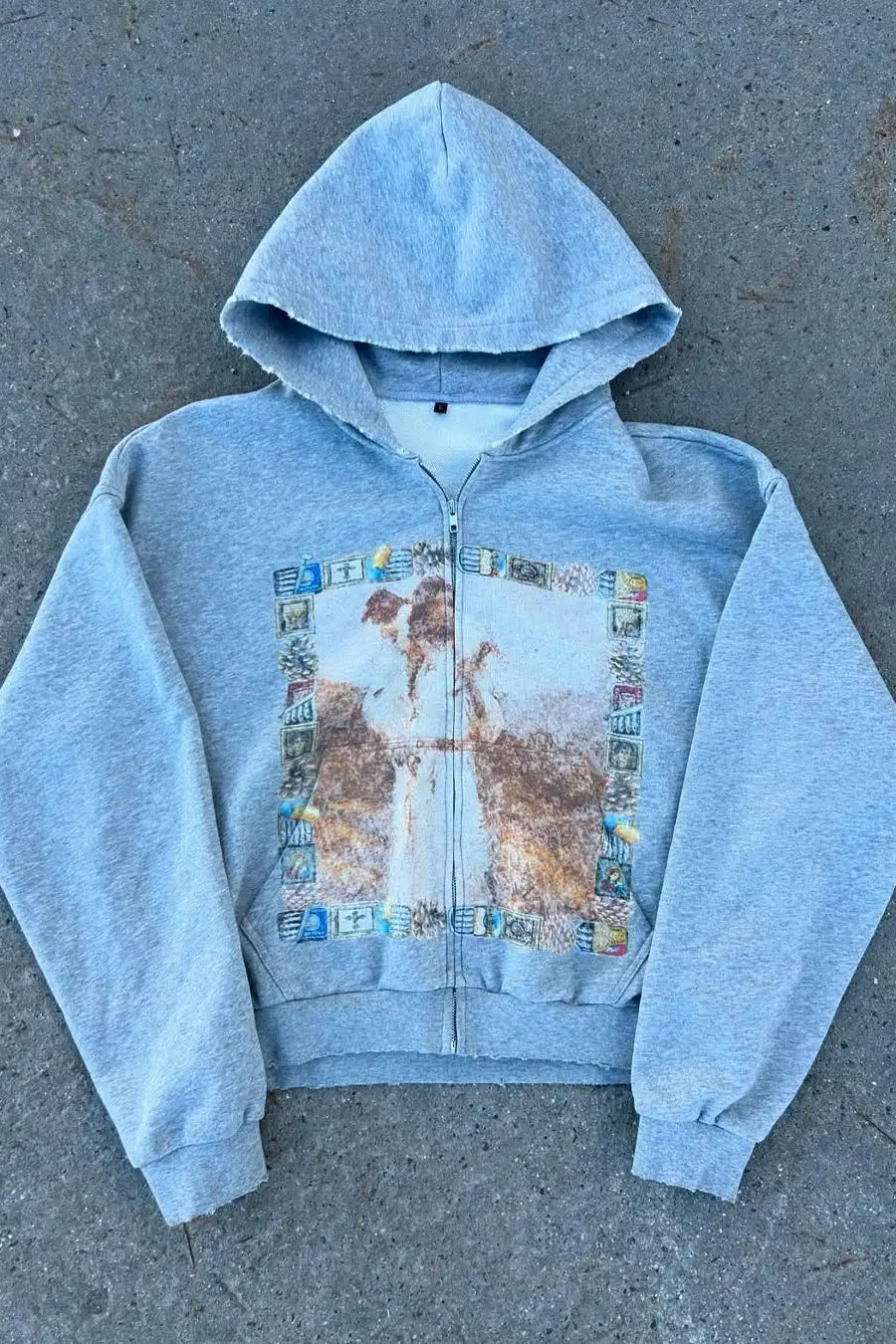 Hip-Hop Retro Printed Hoodie