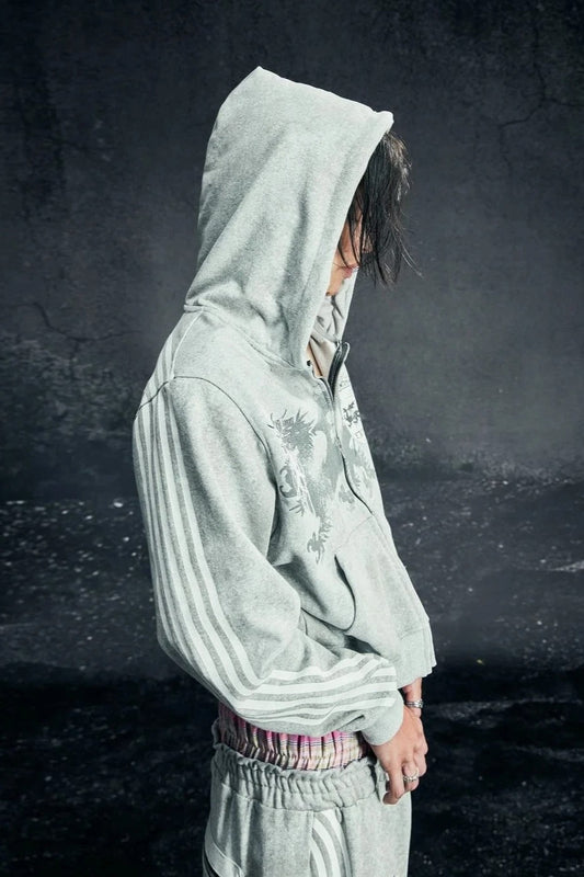 Retro Harajuku Zipper Hoodie