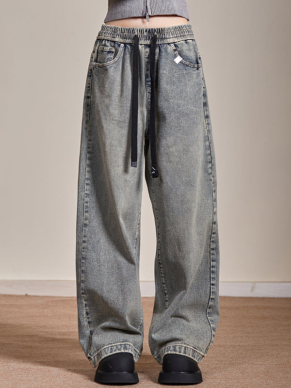 American retro straight Boyfriend Jeans