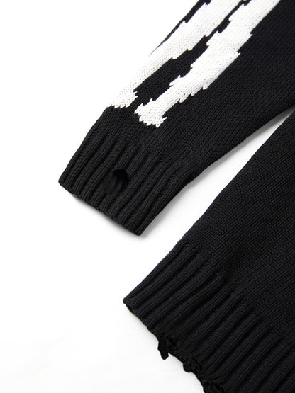 Oversized Skeleton Knit Sweater