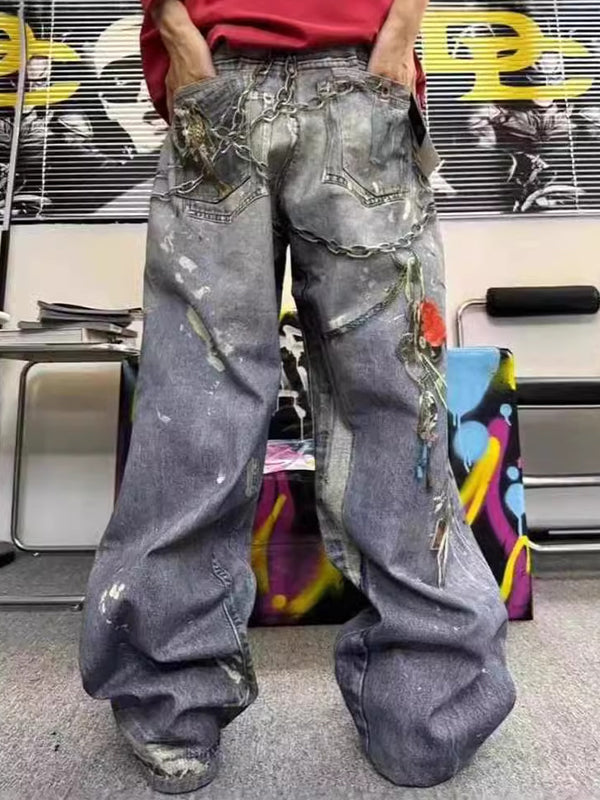 Retro Old Wasteland Style Boyfriend Jeans
