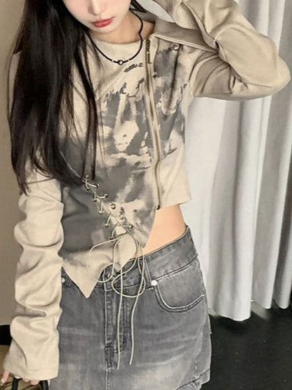 Long Sleeve Cotton Slim Fit Casual Crop Top