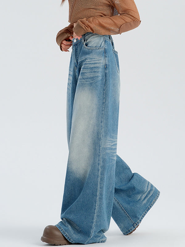 Loose Wide-Legged Straight Fit Boyfriend Jeans