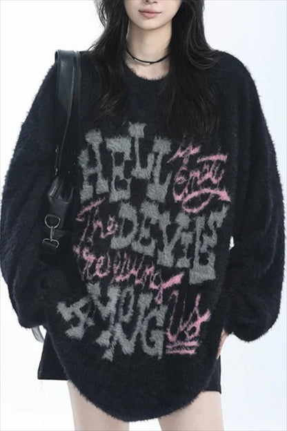 Y2k Vintage Christmas Slim Long Sleeve Chic Sweater