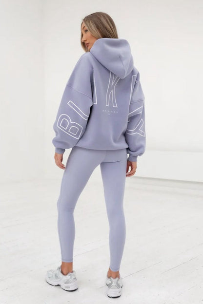 Printed Thick Loose Hoodie