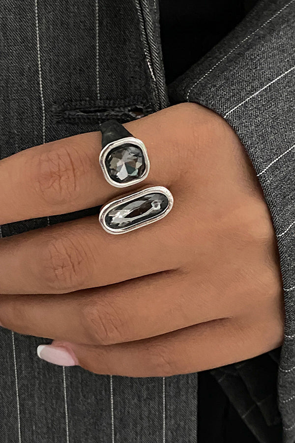 Geometric Square Metal-style Ring