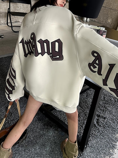 Street Letter Print Oversized Sweatshirt