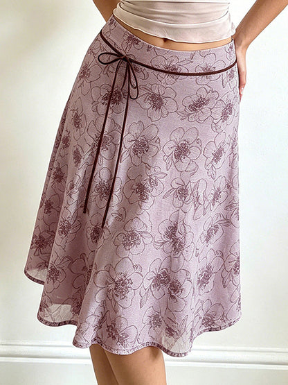 Floral Print Maxi Skirt