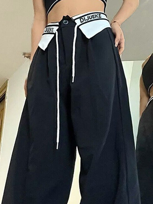 Vintage Turned Waist Straight Leg Pants