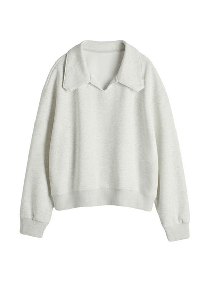 Letter Label Embellished V Neck Oversized Hoodie