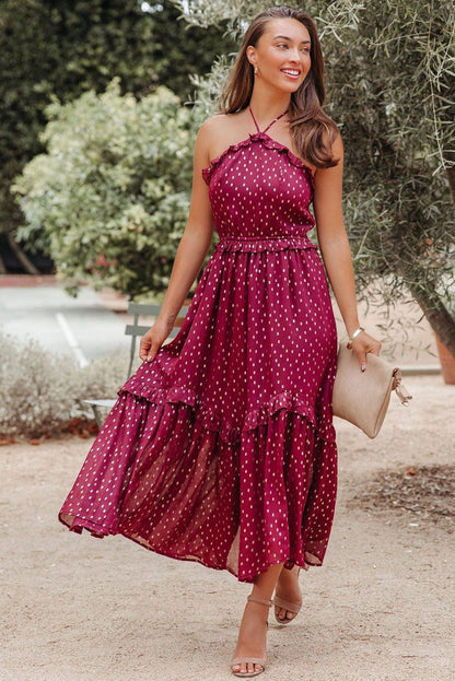 Elegant Polka Dot Maxi Dress | Ideal for Summer