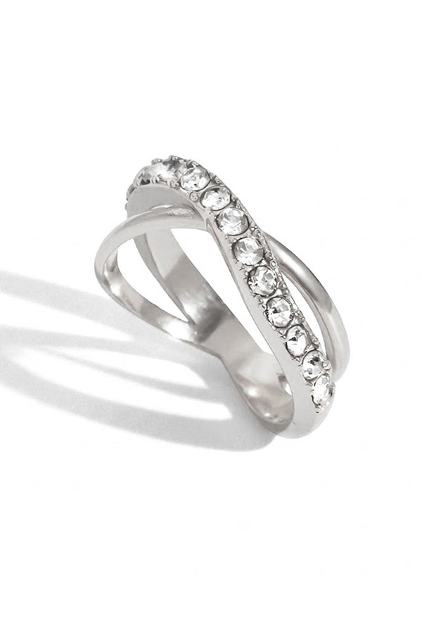Western-style Affordable Luxury Geometric White Diamond Ring