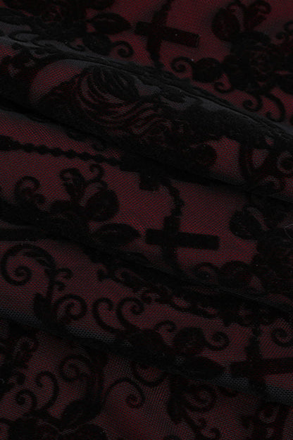 Spliced Strap Gothic Dress