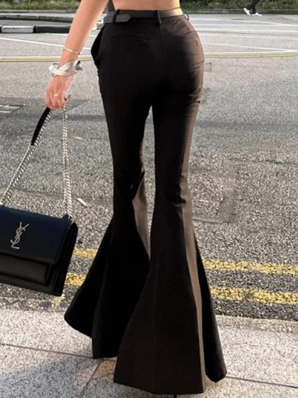 Skinny Casual Flare Leg Pants