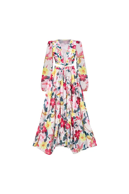 3D Floral Cutout Swimsuit One Piece Set