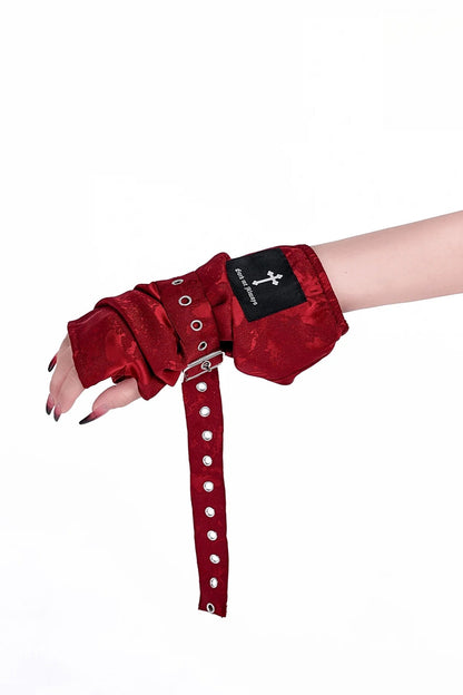 Jacquard Punk Fingerless Gloves