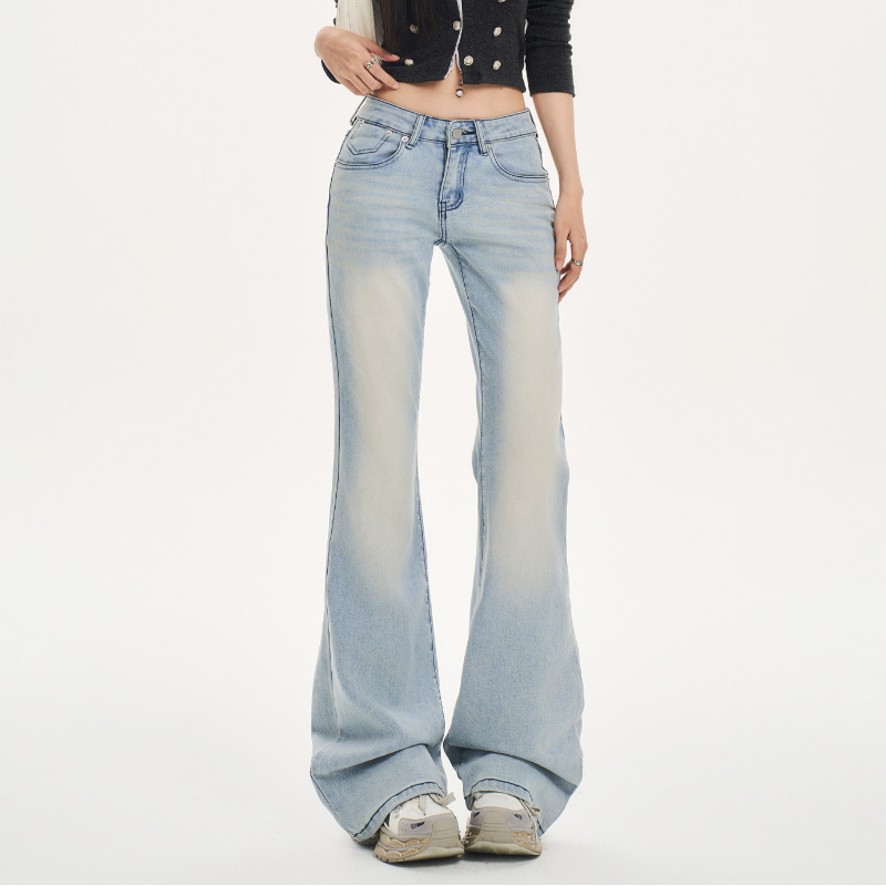 Low rise button zip-up pocket jeans | Baggy Low Rise Jeans  | Festival Outfits Women