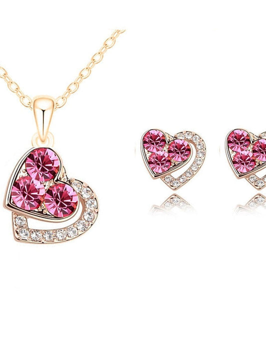 necklace Chic & Modern Street Heart Jewelry Sets / Silver / Pink / Fall / Winter / Spring for Women