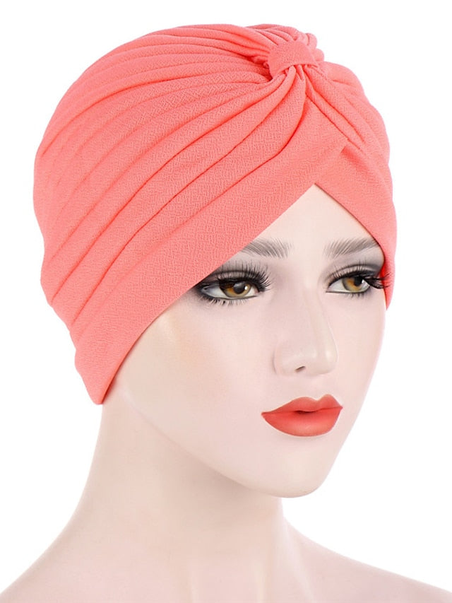 Turban Daily Holiday Solid / Plain Color Polyester Cute Cute 1 pcs for Women