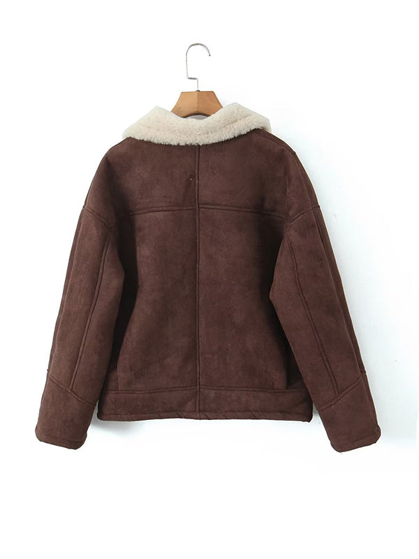 Warm Retro Lambskin Coat