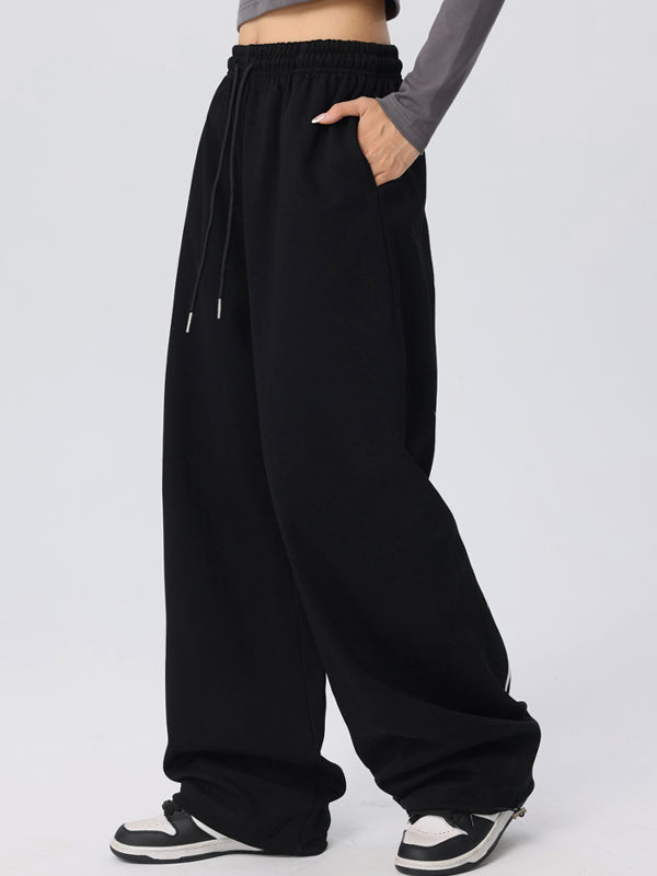 Vintage Butterfly Print Loose Sweatpants