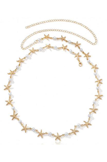 Vintage-style Ethnic Openwork Floral Body Chain