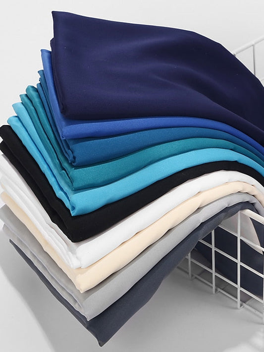 1pcs Women Silk Headscarf Hijab Scarf Long Muslim Shawl Turban Bandana Satin Scarves Head Wraps for Women