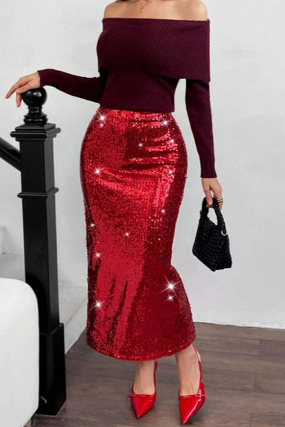 High Slit Bodycon Skirt
