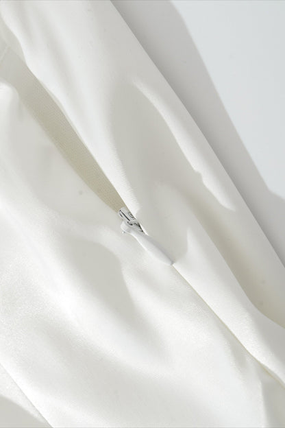 Strapless Scarf Detail Bodycon Sexy Mini Dress