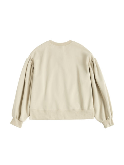 Solid Color Label Embellished Oversized Hoodie