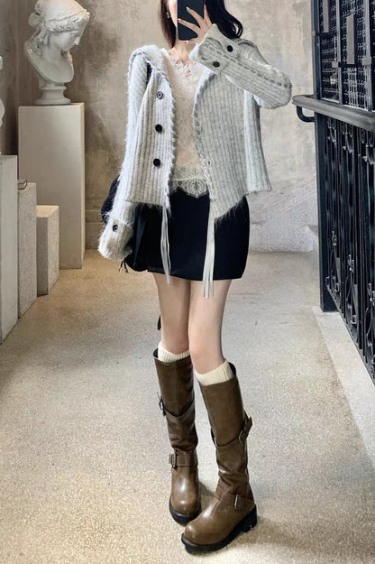 Handmade Knit Cardigan Sweater