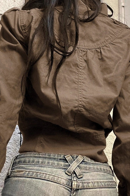 Windproof Turtleneck Baseball Jacket