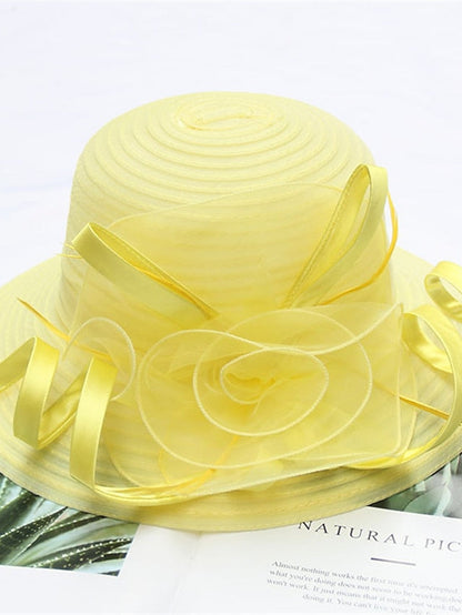 Hat Bucket Hat Sun Hat Light Pink Green Black Party Outdoor Dailywear Floral Floral Portable Windproof Comfort for Women