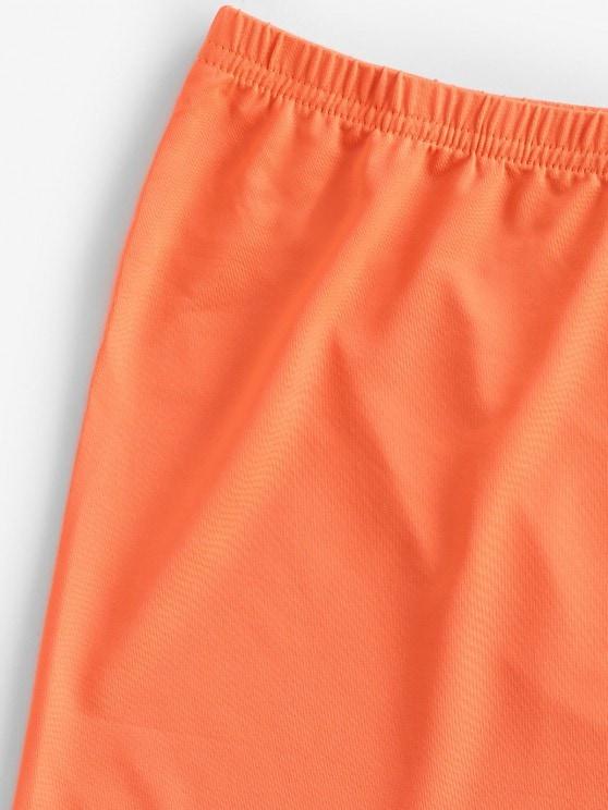 Active Mock Neck Skinny Shorts Set for Women