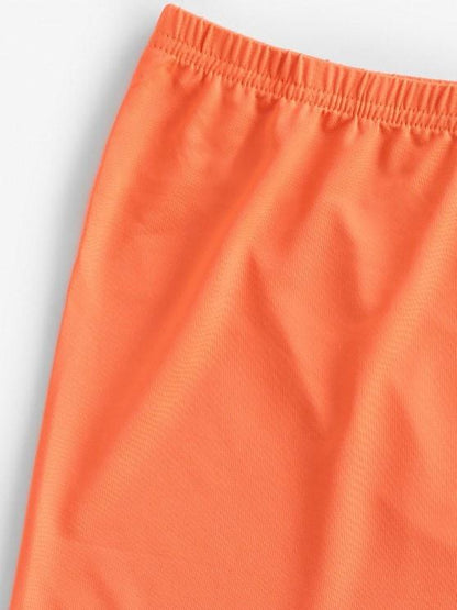 Active Mock Neck Skinny Shorts Set for Women