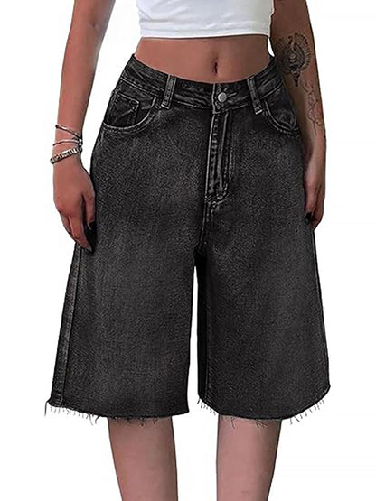 Y2K Vintage Slant Pocket Denim Shorts
