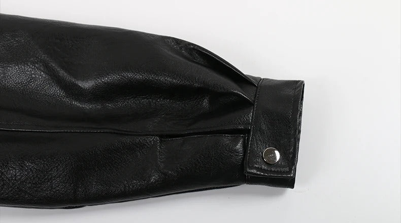 Windproof Thick PU Leather Jacket