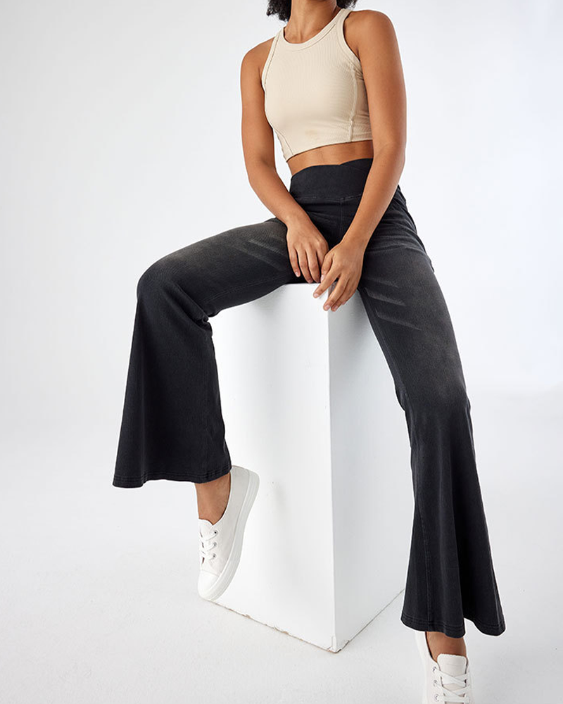 High Waist High Elastic Casual Pants