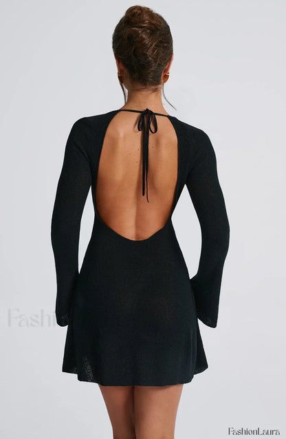 Adalee Mini Graceful Dress - Black