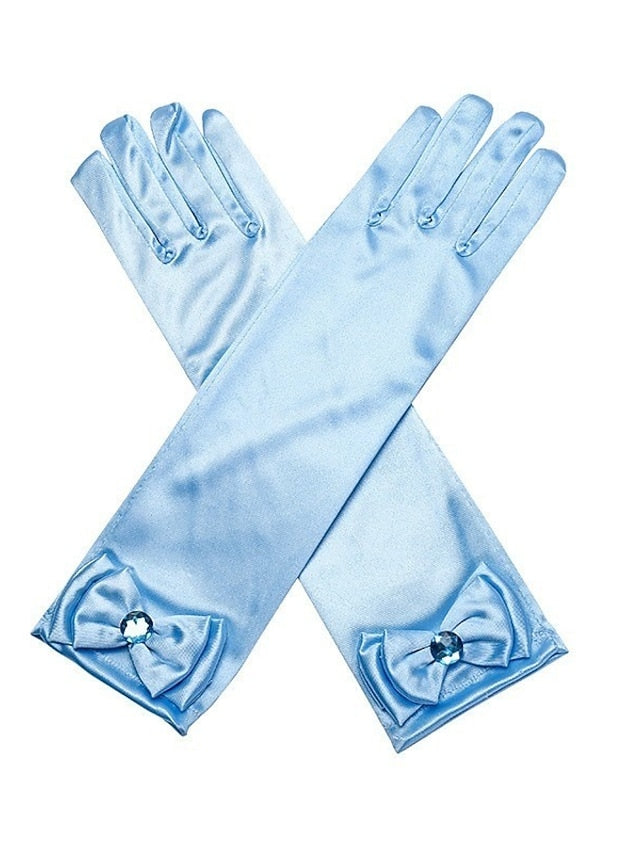 Kid's Gloves Party Evening Gift Daily Satin Faux Silk Vacation Simple Cosplay 1 Pair for Women