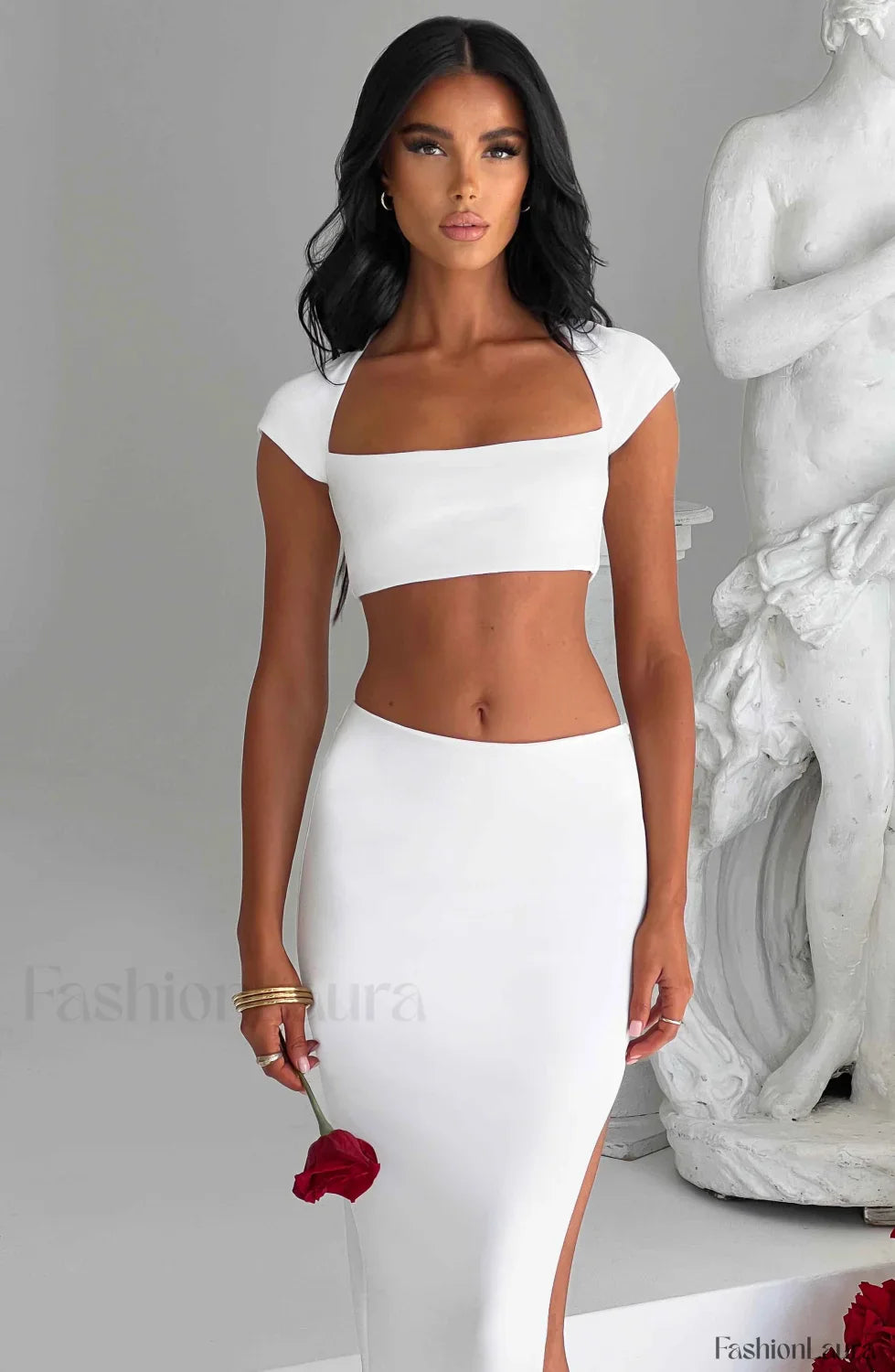 Adorn Maxi Graceful Skirt - Ivory