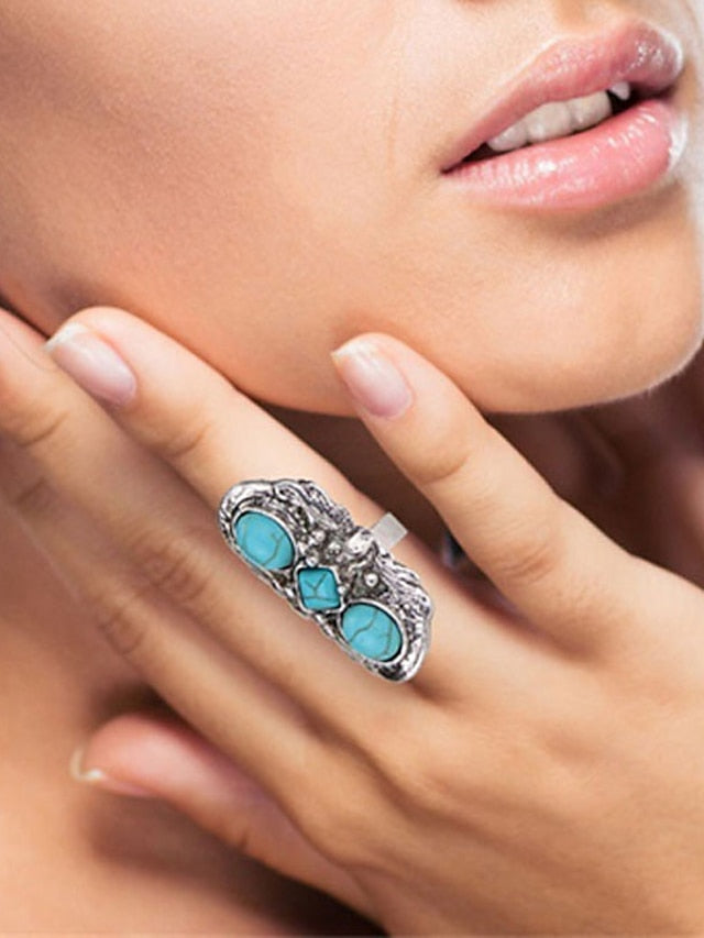Rings Ethnic Style Street Geometry Ring for Women