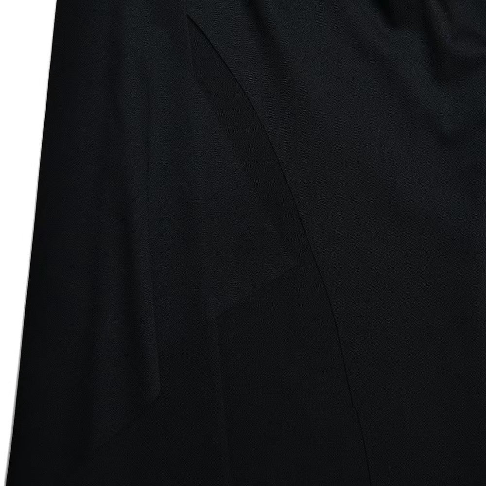Flora Strapless Ruffle Maxi Dress in Black