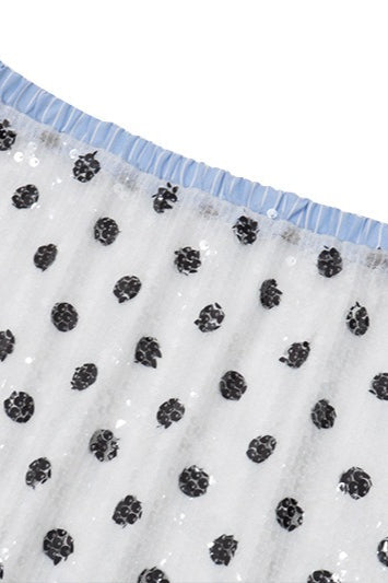 Low Waist Polka Dot Print Skirt