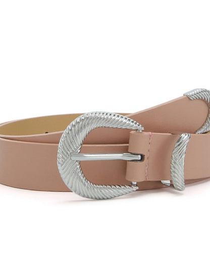 Unisex PU Buckle Belt PU Leather Prong Buckle D-ring Classic Casual Party Work Black White Pink Brown for Women